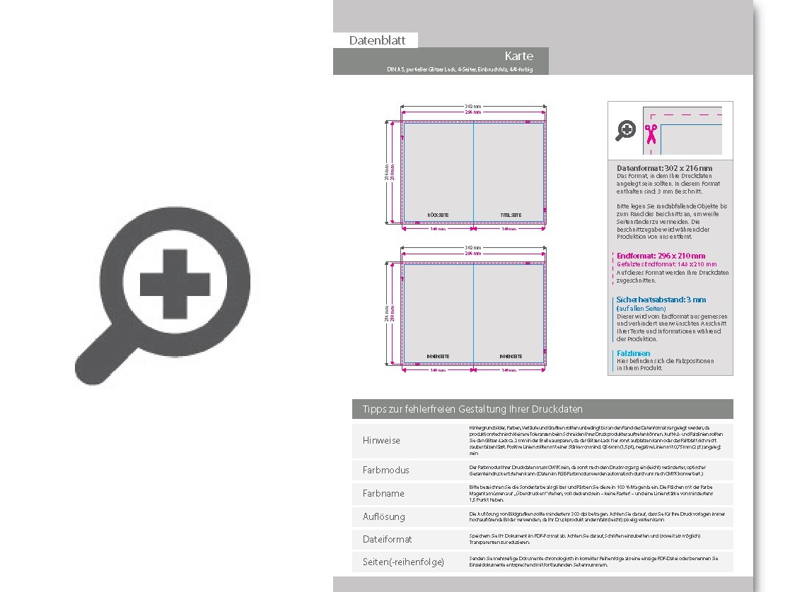 Product Bild hochzeitskarte_din_a5_4-seiter_4_4_farbig_mit_beidseitig_partieller_glitzer-lackierung