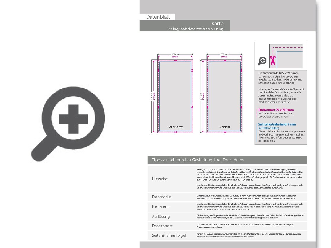 Product Bild hochzeitskarte_din_lang_4_4_farbig_+_sonderfarbe_silber