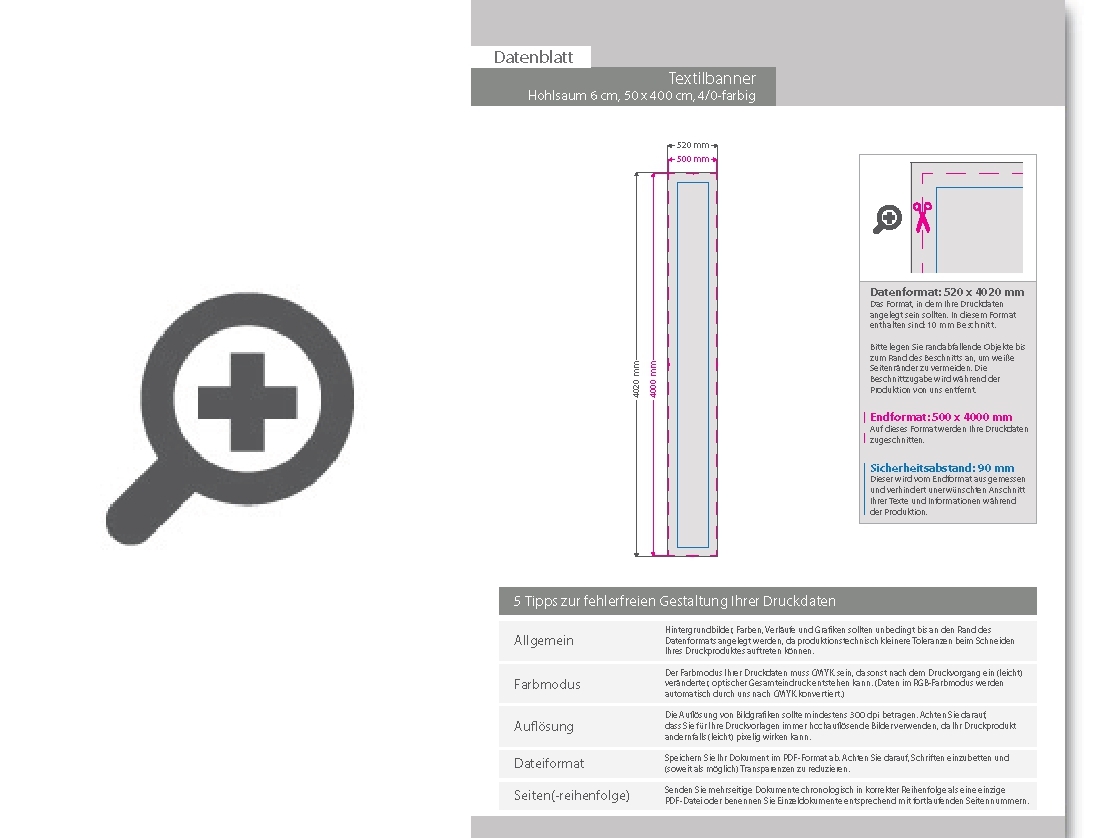 Product Bild hochwertige_stoff-banner_50_x_400_cm__4_0-farbig_bedruckt__hohlsaum_links_und_rechts_(durchmesser_hohlsaum_6_0_cm)